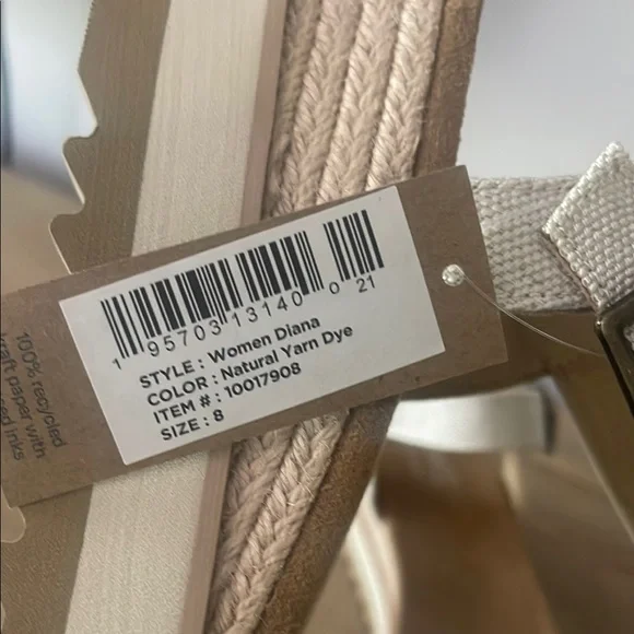 Toms Cream Chunky Platform Sandals - Picture 2 of 5